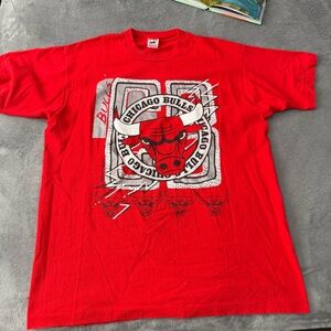Single Stitch Vintage 1993 Chicago Bulls T Shirt FOTL NBA Basketball XL